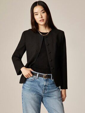 NWT J.Crew Black Lady Jacket Size 00